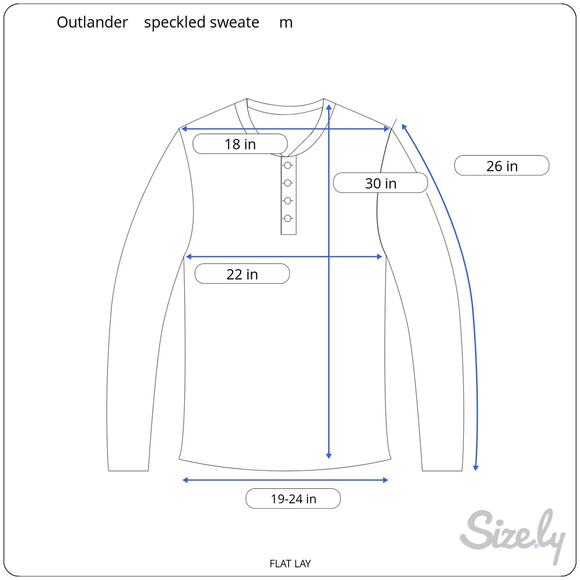 Vintage 80's Speckled Wool Blend Collared Henley Sweater Pockets Elbow Patches - Picture 7 of 9